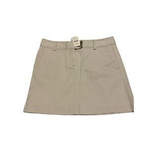 J Crew Cream Pocket Mini Skirt Button/Zip NWT Size 8 Womens Casual Skirt Short